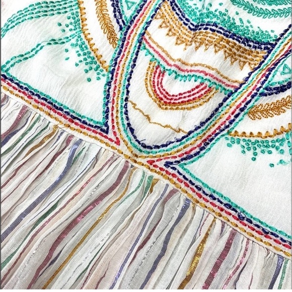 NWT Anthropologie Floreats Itzel Embroidered Crochet Spaghetti Strap Halter Top - Picture 5 of 10